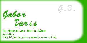 gabor duris business card